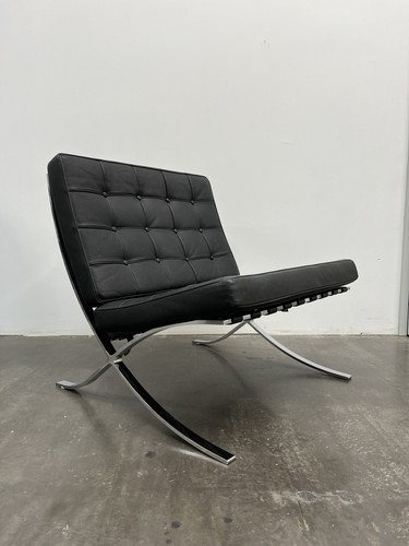 Barcelona chair leder - leder, schwarz